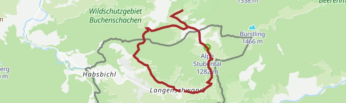 Route map: Winterwanderung Jungholz - Reuterwanne- Stubental Alpe und zurück
